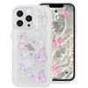 miyonsin Custodia per iPhone 7 Plus/iPhone 8 Plus, Graziosa Custodia a Forma di Onde Ricce TPU Antishock Cover, Glitter Farfalle Trasparente Custodia Protettiva per Ragazze e Donne, Trasparente