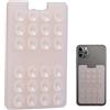Generic Porta carte in silicone per telefono, supporto adesivo per cellulare, supporto per telefono con ventosa per auto, potente adsorbimento, forniture per parete, doccia e finestra, trasparente