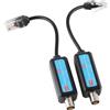Demeras 1Pair 10/100Mbps 1CH IP Network Transmitter, Fast and Easy to Install Passive IP Network Coaxial Transmitter Receiver Extender for IP NVR Camera
