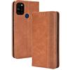 BellaCase Custodia Wiko View 5/View 5 Plus [Custodia portafoglio] [Staffa] [Slot per schede] [Flip Cover magnetica] Compatibile con lo smartphone Wiko View 5/View 5 Plus(Marrone)