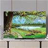 Hixingo Copertura Antipolvere per TV, Motivo Foresta 3D, 40-43inch, Acqua di Lago