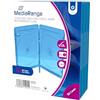 MediaRange BOX38-3-30 Blu-ray case 3dischi Blu, Trasparente custodia CD/DVD