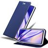 Cadorabo Custodia compatibile con Realme X2 / XT/Oppo K5 in CLASSY BLU SCURO - Coperchio protettiva con chiusura magnetica, funzione stand e tasca per le carte