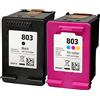 LEBOK Per cartucce d'inchiostro HP 803 nero e tricolore