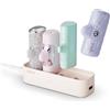 iWALK LinkPod Station, caricabatterie portatile LinkPod da 4500 mAh, 4800 mAh, 5000 mAh, per stazione di ricarica iPhone, stazione di ricarica multipla USB-C per la casa (solo stazione), rosa