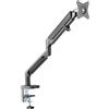 Techly 361193 Supporto da Scrivania per Monitor LED 17-32 con Molla a Gas Nero Grigio Scuro
