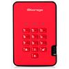 iStorage diskAshur2 SSD 128GB Rosso - SSD portatile sicuro - Protetto da password - Resistente alla polvere e all'acqua - Crittografia hardware
