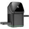 FACULX Stazione di ricarica wireless 3 in 1, stazione di ricarica magnetica da 15 W, supporto di ricarica rapida con rotazione di 180 gradi, adatta per iPhone, orologio per AirPods (nero)