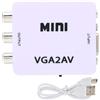 Agatige Convertitore da VGA a AV, Scatola Adattatore per convertitore Composito RCA, convertitore Video da VGA a AV RCA Adattatore Video per PC TV