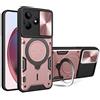 SEAHAI Cover per Realme Note 50 / Realme C53 / Realme C51, [Militare Anti-Caduta] Silicone Ultra Sottile Stile Fresco Custodia, con Metallo Magnetico Supporto e Protezione Fotocamera - Oro Rosa