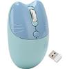 GOWENIC Mouse Wireless, BT5.1 o 2,4 GHz, Design Silenzioso, Portata 10,1 M, 3 DPI ((800/1200/1600), Compatibile con PC, Laptop, Tablet e Telefono, Adatto a Casa, Ufficio, Luogo di (BLUE)