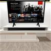 Henor Doppio Rialzo TV Legno 180 x 35 x 15 Cm Bianco Opaco. Carico +100 Kg.