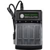 Puleuroy Caricabatterie USB Intelligente A 4 Slot per Batterie Ricaricabili AA AAA AAAA 1,5 V Alcaline 14500 10440 16340 10440 3,2 V Carica
