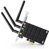 TP-Link [Vecchio Modello] TP-Link Archer T9E Scheda di Rete PCIe Espress Adattatore, Wireless Dual Band AC1900, Beamforming, 3 Detachable Antenne Esterne, CPU Broadcom
