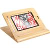 ELETIUO Supporto da tavolo per tablet regolabile in altezza, pieghevole in bambù, supporto per iPad, multi-angolo, compatibile con iPad Pro 3a/4a generazione da 12,9