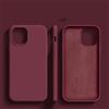 QGGNMGT Custodia per telefono per iPhone 15 11 12 13 14 Pro Max Custodie in silicone liquido di lusso per 7 8 Plus X XS XR Cover morbida antiurto, rosso prugna, per iPhone 11 Pro