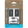 paleblue Batterie ricaricabili USB-C 9V 6LR61 6HR61