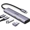 UGREEN Hub USB C, splitter USB C a 4 porte 5 Gbps con 2 porte USB C e 2 porte dati USB A, adattatore in alluminio tipo C a USB multiplo, per Thunderbolt MacBook M1/M2, iPhone 15 Pro Series, iPad Pro,