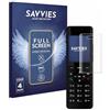 savvies 4 Pezzi Full-Screen Pellicola Protettiva per AVM Fritz!Fon X6 Black Full Cover Pellicola[Completa Trasparente, 3D Curved, Proteggi Schermo]