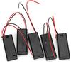 Spacnana Scatola Portabatterie 5 Pezzi con Coperchio Interruttore ON OFF Base Batteria a Filo Scatola Batteria per Applicazioni Elettroniche (AAA2)