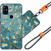 JEZSTHAI Cover Compatibile con OnePlus Nord N10 5G Custodia in Silicone TPU Morbido con Cordino/Laccio Tracolla Cellulare,Antiurto AntiGraffio Protettiva Bumper Case con Disegno Motivi,Cover*A10