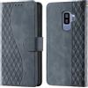 CaseGla Cover per Samsung Galaxy S9 Plus custodia portafoglio Grigio | Blocco RFID, 3 scomparti carte, 1 tasca banconote, Chiusura magnetica, Supporto, Pelle PU flip cover per Samsung S9 Plus