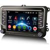 Erisin 7 8-Core 4GB+64GB Android 14 Autoradio Bluetooth per VW Crafter Amarok Caddy Polo Skoda Yeti Transporter T6 Supporto GPS Navigatore Wireless CarPlay Android Auto WiFi DSP DAB+ DSP FM Canbus