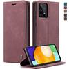 WenBaby CaseMe Cover per Samsung Galaxy A53 5G, Magnetica Cover a Libro con Slot per Schede, Custodia in PU Pelle Portafoglio per Samsung Galaxy A53 5G, Rosso