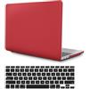 FFBOFFC Cover Compatibile con MacBook Pro 15 Pollici 2019 2018 2017 2016 Modello A1990 A1707 con Touch Bar Touch ID, Protettiva Custodia Rigida in Plastica & Tastiera Cover, Vino Rosso