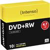 Intenso Dvd+RW Jewel Case - Confezione da 10 Dvd Vergini 4X Speed