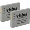 vhbw 2x batteria sostituisce Sanyo DB-L40AU, DB-L40 per videocamera camcorder (800mAh, 3,7V, Li-Ion)