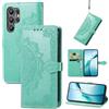Fertuo Cover per Oukitel C61 / C61 Pro, Custodia Portafoglio a Libro in Pelle Flip Case con Porta Carte, Chiusura Magnetica e Stand [Disegni di Mandala] Interno Silicone Sottile Antiurto, Verde