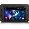 Erisin 8-Core Android 14 2 Din Lettore DVD Autoradio GPS Navigatore per Alfa Romeo 159 Sportwagon Brera Spider 6.2 IPS Supporta Bluetooth 5.0 Wireless CarPlay Android Auto WiFi DSP FM CANbus 4GB+64GB
