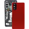 ZORSOME Cover posteriore di ricambio per batteria compatibile con Samsung Galaxy S20 FE, copertura posteriore di ricambio per porta batteria con copriobiettivo fotocamera (rosso)