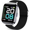 Blueshaweu 22 mm per smartwatch Tensky ID208 Plus 1,8 pollici, cinturino di ricambio regolabile in tessuto, morbido ed elastico, per Tensky ID208Plus / Quican IDW208 Plus Smartwatch