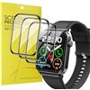 Blueshaweu Pellicola protettiva compatibile con smartwatch T50S da 1,85, HD trasparente e flessibile in TPU [3 pezzi] per VKROBAG T50s / Donerton T50s / uaue T50S 1,85 Smartwatch (nero)