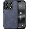 Kepuch Silklike Cover per Xiaomi 14T - Custodia Case Piastra Metallica Incorporata per Xiaomi 14T - Blu
