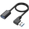 YSJJZRL Cavo di prolunga USB 3.0 da 90 gradi Dritto/Su/Giù/Sinistra/Angolo destro Cavo di prolunga USB da maschio a femmina (2M,Sinistra)