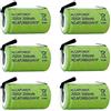 ALCAPOWER Set di 6 Batterie Ricaricabili Accumulatore Ni - MH 4/5 SC 1.2V 2000mAh - T. a Saldare (Confezione da 6 Batterie)