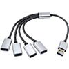 Ldabrye 4 in 1 Cavo splitter USB 2.0 Cavo di alimentazione USB 2.0 maschio a 4 femmina ricarica trasferimento dati alimentazione