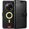 Shantime Custodia in Pelle Compatibile con Doogee Fire 5 Ultra, Design Business Flip Magnetico, 3 Slot Carte, Porta Foto e Tasca Nascosta(Nero)