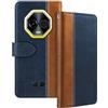 Shantime Custodia in Pelle con Ribalta Compatibile con Ulefone Armor Mini 20T Pro Case con Portacarte Blocco RFID Cavalletto Magnetico Design Sottile Copertura(Blu)