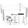 Uonlytech Staffa Per Case Pc Aperto Matx, Supporto Telaio Computer Robusto e Ventilato, Base Trasparente Per Banco Di Desktop, Facile Installazione Per Appassionati Fai-da-te