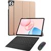 Generic Custodia con tastiera per tablet Honor Pad 10 12,1 pollici con mouse, touchpad Custodia con tastiera staccabile con porta penna per tablet Honor Pad 10 12,1 pollici