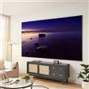 [en.casa] Schermo di Proiezione a Parete 120 Pollici Formato 16:9 Telo Proiettore Full HD 4K 8K HDR Montaggio a Muro per Home Cinema Ufficio Sala Riunioni Gaming - Grigio
