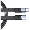 ECVGHD 240W Tipo C a C Cavo di Ricarica Veloce Piatto Filo di Nylon PD240W 40Gbps/8K60hz Video