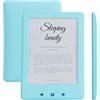 Silvergear® Ebook Reader con Retroilluminazione | Touchscreen E-Ink da 6 Pollici | Memoria da 4 GB per 3000+ E-Books | Antiriflesso e Leggero | Blu