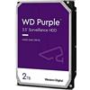 WD Purple 2TB per disco rigido interno di videosorveglianza da 3,5 - Tecnologia AllFrame™ - 180 TB/anno, 64 MB di cache, garanzia di tre anni