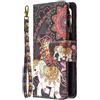 VQWQ Custodia per Oppo Find X2 Lite, Flip Cover a Portafoglio in Pelle PU Slot per Schede Libro Cavalletto Pieghevole Wallet Case Cordino Cerniera Chiusura Magnetica per Donna Maschio -[03]-Elefant