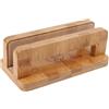 KiBcsLic Supporto Verticale per Laptop da Tavolo in Legno di bambù, Organizer Resistente ai Graffi, Supporto per Telefono e Notebook, per Soggiorno e casa